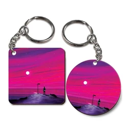 Keychain Pink Printed 