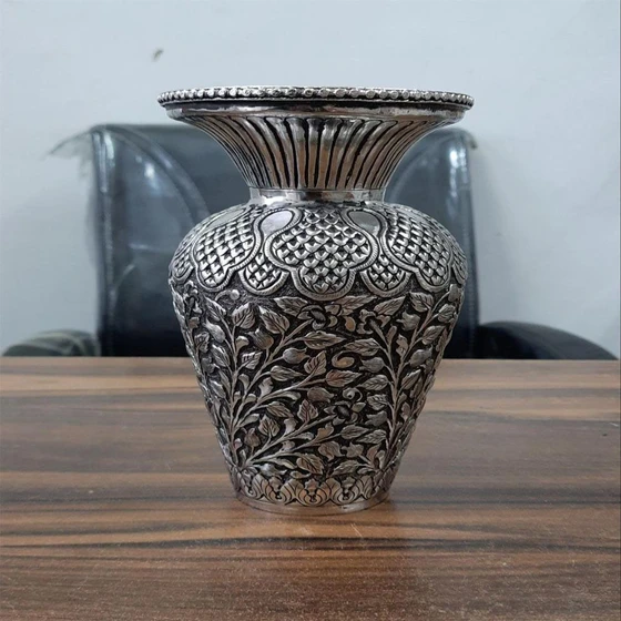 Vases Silver Flower — home hotel office decoration