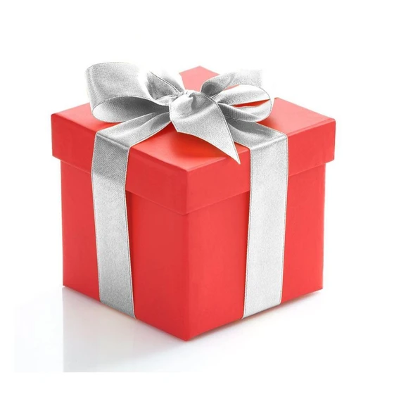 Ribbon Gift Box — Glossy lamination stamping