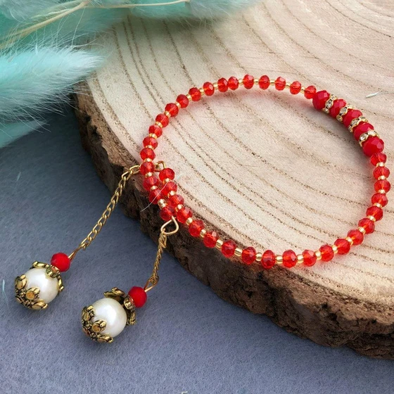 Female Bracelets Rakhi — Natural multicolor