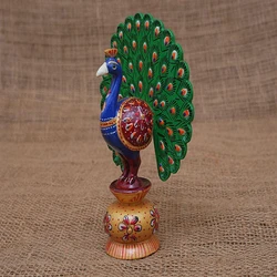 Wooden Peacock Statues