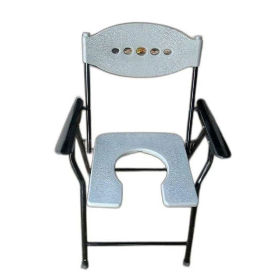 Grey Commode Stool — Coated finishing hospital usage