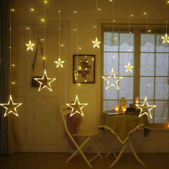 Star Curtain Lights — Multicolor bandquets usage