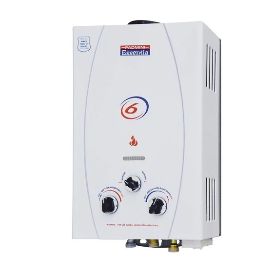 Instant Gas Water Geyser — Polished finishing Grey