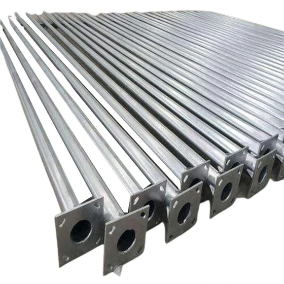 Steel Light Pole — Octagonal shape galvanized