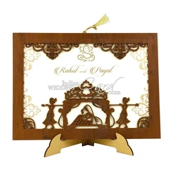 Wood Indian Invitation Card