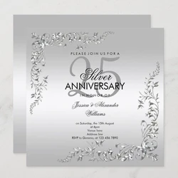 Silver Wedding Card