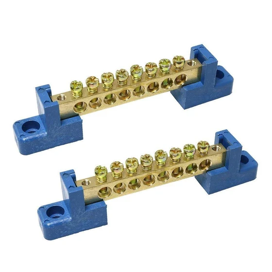 Brass Neutral Bus Bar — Screw type l shaped