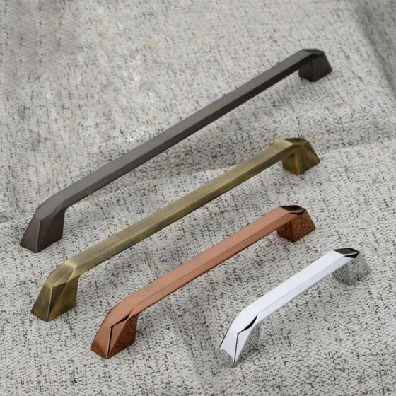 Zinc Alloy Door Handles — Silver colors mortise