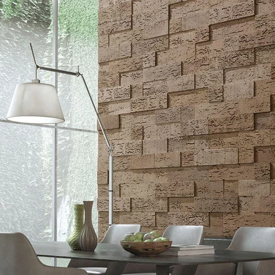 Cork Wall Panel — Wooden material round rectangle