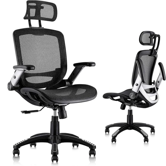 Mesh Office Chair — Armrest pu handle material