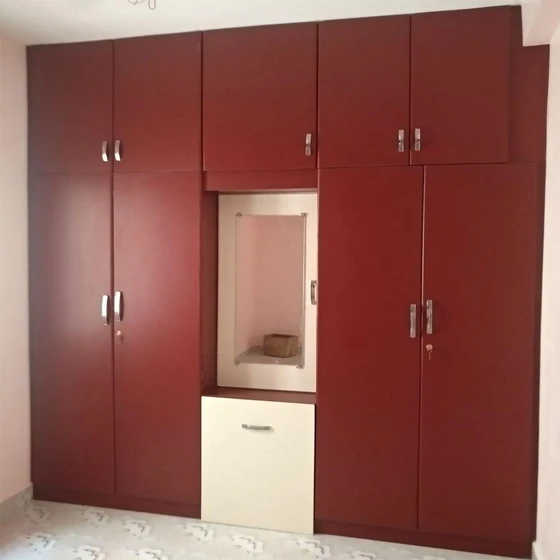 Residential PVC Wardrobe — Brown color home usage
