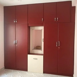 Residential PVC Wardrobe — Brown color home usage
