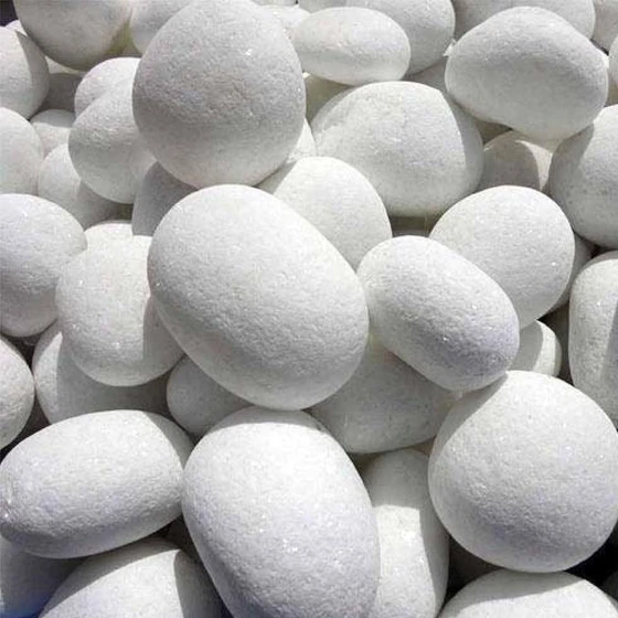 Marble Pebble Stones — Standard size white color