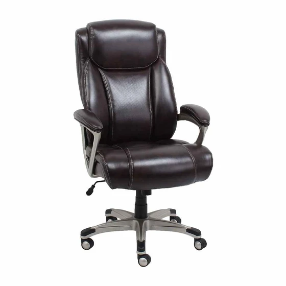 Leather Armrest Chair — Posture and prevent back pain