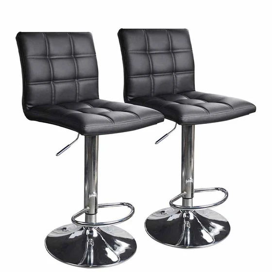 Leather Back Stool — Durable italian faux material