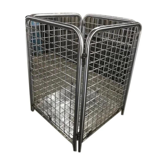 Wire Mesh Dump Bin — thick gauge heavy duty steel