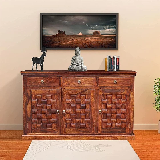 Furniture Wooden Sideboard — 3 drawers 2 door