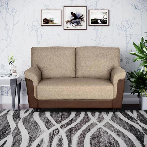 Two Seater Sofa — Washable fabric stylish best size