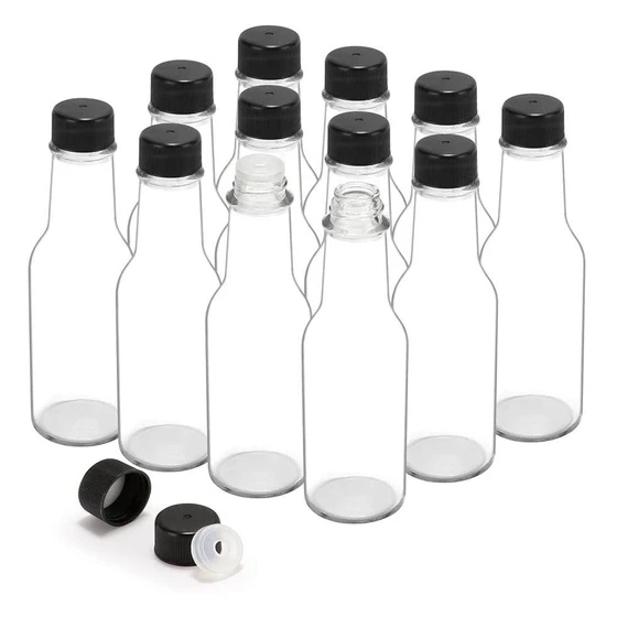Plain Glass Bottles — Water storage usage round