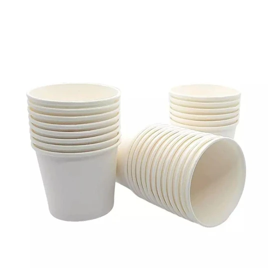 Disposable Paper Cups — White color single wall
