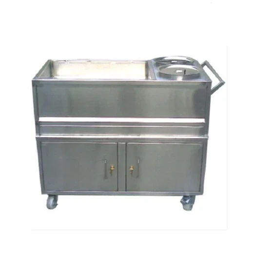 Ss Soup Trolley — 2 5 feet height silver color