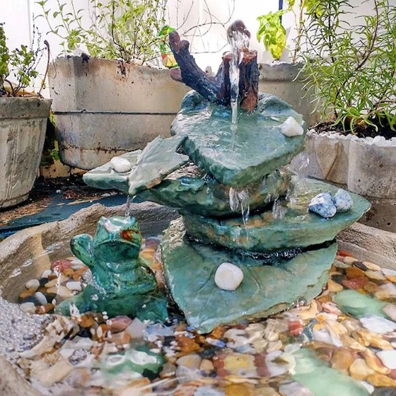 Electric Outdoor Water Fountain — Modern multicolor