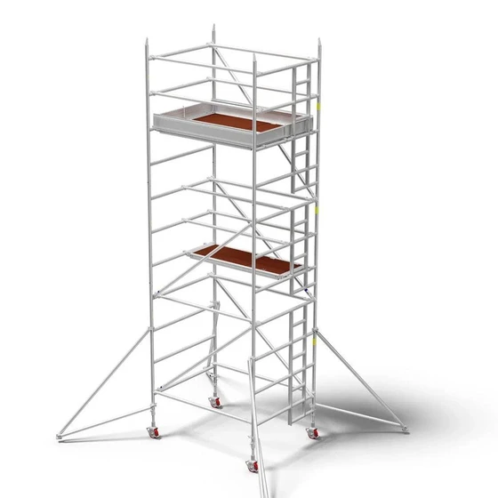 Aluminum Scaffold Tower — Polished construction use