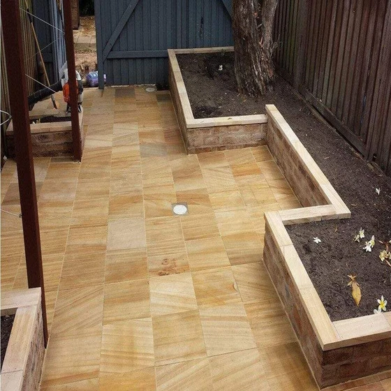 Flooring Teakwood Sandstone — Natural hand cut