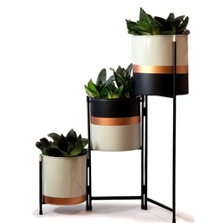 Metal flower pot