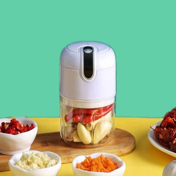 Food Mini Chopper — Plastic material silver color