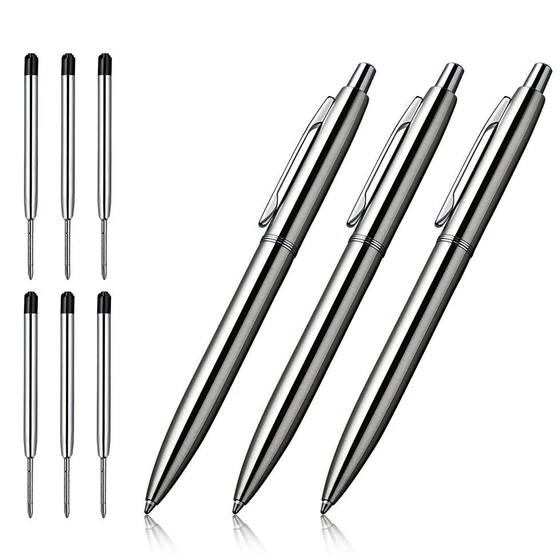 Metal Ball Pens — Home college usage blue ink