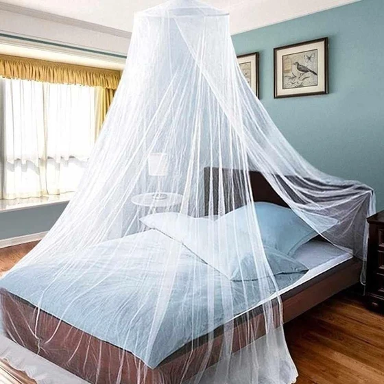 Mosquito Bed Nets — Cream color cot or floor usage