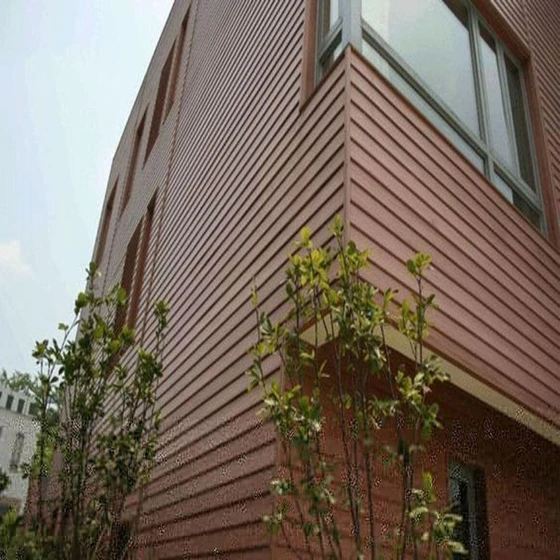 Wpc Wall Cladding — Rectangular shape teak color
