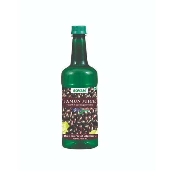 Sovam Jamun Juice — 500 ml packaging purple color