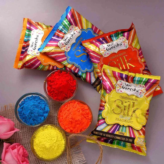 Gold Holi Gulal — Smooth finish eco friendly non toxic