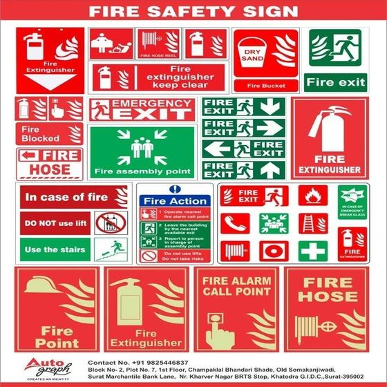 Fire Safety Signage — House office malls use