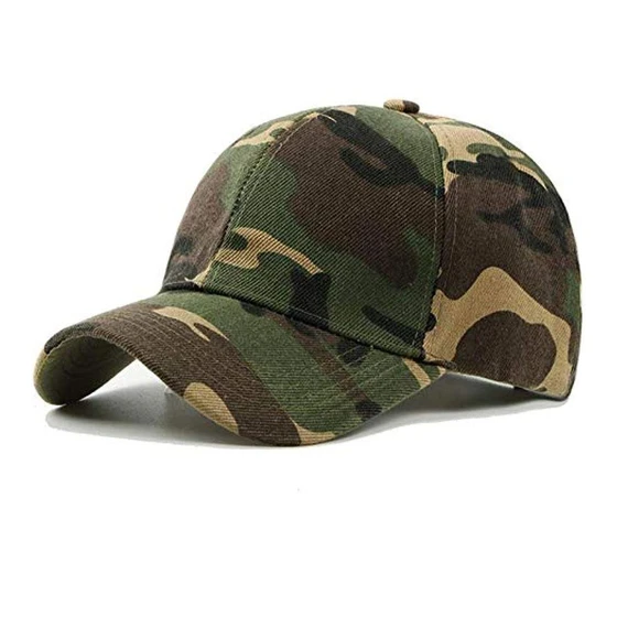 Cotton Army Cap — Black brown color round shape