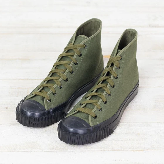 Canvas Army Shoes — Green color male gender durable