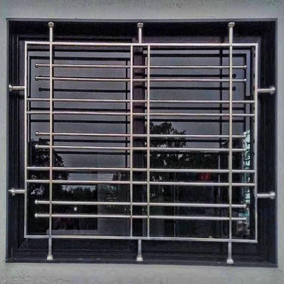 Window Polished Steel Grills — Modern grill design