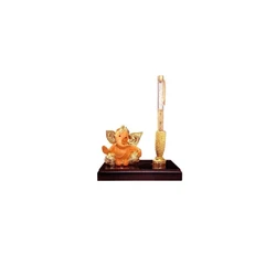 Golden Ganesha Pen Stand