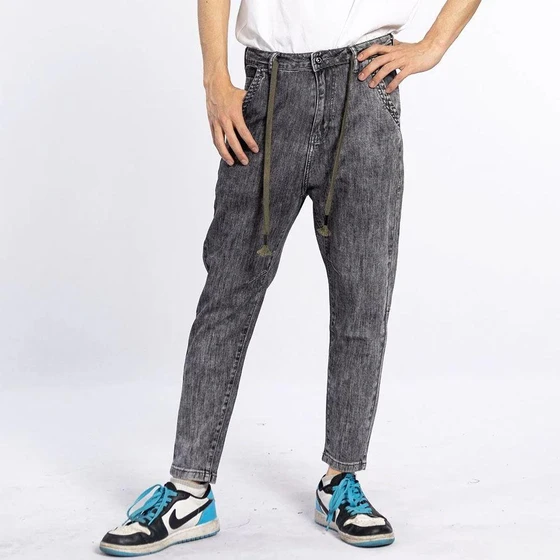 Custom Men's Jeans — Washed technics, casual style