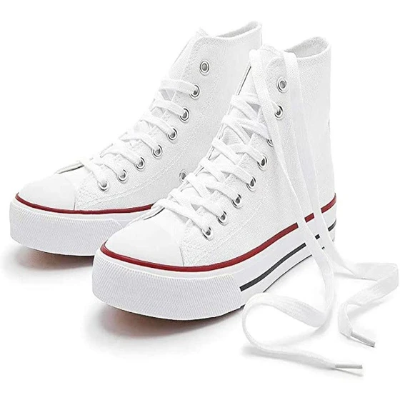 White Canvas Shoes — Winter & summer season, rubber