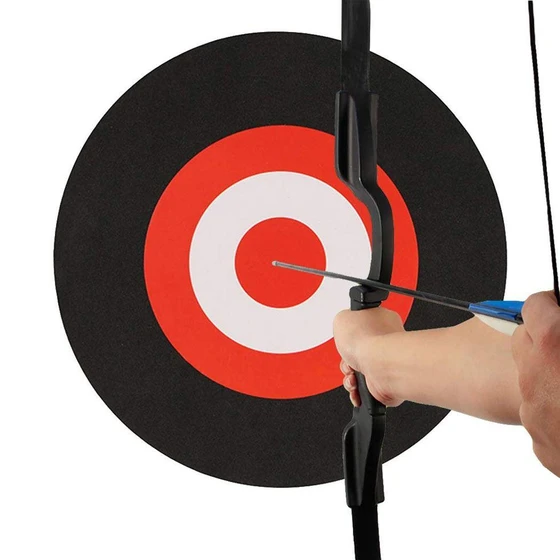 Round Archery Target Set — Circular, five-colour target
