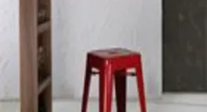 Iron Industrial Garden Muda Stool, Appearance Antique