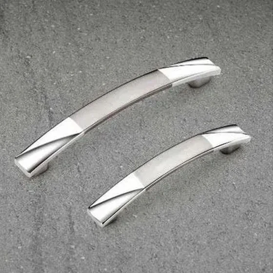Metal White Door Handle — Key lock, durable
