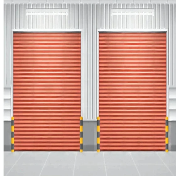 Rolling Industrial Iron Shutter — With manual handkey