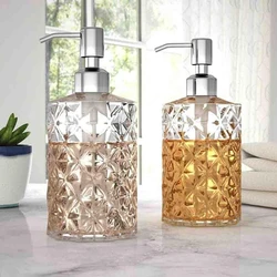 Glass Soap Dispenser — Liquid, lotion, shampoo use
