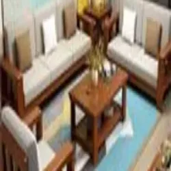 Sheesam Wood L Shape Corner Sofa Set, Appearance Modern