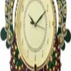 Wooden Wall Clock 16in, Color Brown